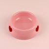 Pet Supplies Dog Bowl Rice Bowl Plastic Love Single Bowl Pet Bowl Cat Bowl Pet Bowl Love Pet Bowl - Pink - 19.5X25.3X7.8cm