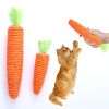 Pet cat toys nibbling toys cute paper rope carrot toys with built-in bells - 2pcs Small radish