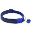 Small Pet Color Buckle Reflective Collars 1.0 Patch Bells Dog Collar Safety Adjustable For Cats Puppy Night Outdoor Supplies - Sapphire - 19x32CM