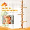 Floor to Ceiling Cat Tree with Adjustable Height 80"- 95 - Orange