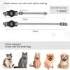 For AirTag Tracker Locator Protective Case Reflective Pet Collar - Black - Pet Supplies