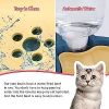 Elevated Tilted Food and Water Bowl Set, Raised Bowl with Automatic Water Dispenser Bottle for Cats and Small Dogs Kitten Puppy  - Navy