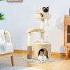 Cat Tree with Natural Sisal Rope Cat Toys for Indoor - Beige - Cat Tree
