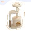 Cat Tree with Natural Sisal Rope Cat Toys for Indoor - Beige - Cat Tree
