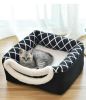 Indoor Cat Cave Bed – Large Foldable Cube with Soft Sleeping Mat