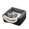 Indoor Cat Cave Bed – Large Foldable Cube with Soft Sleeping Mat