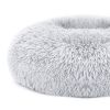 Pet Dog Bed Soft Warm Fleece Puppy Cat Bed Dog Cozy Nest Sofa Bed Cushion L Size - Gray - L