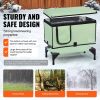 VEVOR Elevated Heated Cat House Cuboid Kitty Shelter with Heated Pad Green (M) - Rectangular - Medium