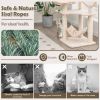 Multi-Level Cat Tree with Condo Hammock and Rotatable Hanging Balls - Natural
