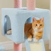 47.2" Multi-Level Cat Tower with Sisal Covered Scratching Posts - Pink & Blue - Pet entertainment