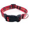 Pet supplies Digital printing Pet collar Bohemian collar Ethnic dog collar - British red check - Collar S: 1.5 * 40cm
