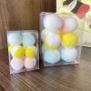Cat bite resistant mute ball elastic plush mute ball double color plush self hi ball toy - Double color - 12 in a box 4.5CM colorful balls