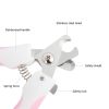 2Pcs/set Pet Grooming Tools Stainless Steel Nail Clippers Dogs Cats Nail Scissor Nail Cutter Puppy Kitten Grooming Nail Grinder - pink