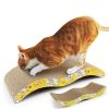 Cat Cardboard Lounge Scratcher – Curved Wave Design with Catnip