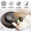 Free from EU Magic Organ Cat Scratching Board with Bell Cat Toy Grinding Claw Cat Play Scratch Climbing Frame Corrugated Paper - basic - 1pc