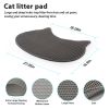 Cat-Head Cat Litter Mat, Waterproof Kitty Litter Trapping Mat, Double Layer Mat, Easy to Clean, Dark Gray - As Picture