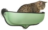 Pet Life 'Gravity-Lounge' Suction Cup Kitty Cat Lounger and Bed - Green