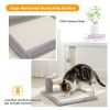 Cat Scratching Pad with Sisal Covered Scratching Post - Grey - Pet entertainment