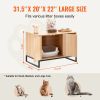 VEVOR Cat Litter Box Enclosure Hidden Litter Box Furniture 31.5"L x 20"W x 22"H - 31.5"L x 20"W x 22"H