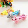1 PC Pet dog, cat, plush cartoon embroidery, bite resistant and stress relieving duck, piglet, elephant, cute sound making toy supplies - pig