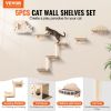 VEVOR Wall Mounted Cat Shelves Tree with Jumping Boards Nest Furniture Set of 5 - 5-Piece Set