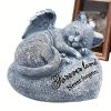 1pc Cat Memorial Stone Or Resin Statue, Beautifully Packaged Memorial Gift, For Cats Or Loss Of Cat Sympathy Gift - Cat Memorial Stone