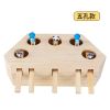 Ground Mouse Cat Toys Interactive Education Pet Cat Toys Five hole Solid Wood Cat Toys - New cartoon 5 holes