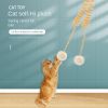 Pet cat toy self hi cat hair ball plush spring toy Jingle Bell Toys - Blue spring ball - routine