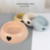 Pet Supplies Dog Bowl Rice Bowl Plastic Love Single Bowl Pet Bowl Cat Bowl Pet Bowl Love Pet Bowl - Pink - 19.5X25.3X7.8cm