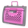 Pet Foldable Travel Cat Carrier - Front Door Collapsible Carrier Plastic Cat Lightweight Carrier - Pink