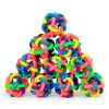 1pc Pet Chew Toys; Colorful Rubber Balls With Bell Bite Resistant Interactive Toy For Dogs & Cats - Large