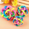 1pc Pet Chew Toys; Colorful Rubber Balls With Bell Bite Resistant Interactive Toy For Dogs & Cats - Large