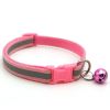 Small Pet Color Buckle Reflective Collars 1.0 Patch Bells Dog Collar Safety Adjustable For Cats Puppy Night Outdoor Supplies - Pink - 19x32CM