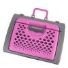 Pet Foldable Travel Cat Carrier - Front Door Collapsible Carrier Plastic Cat Lightweight Carrier - Pink