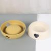 Pet Supplies Dog Bowl Rice Bowl Plastic Love Single Bowl Pet Bowl Cat Bowl Pet Bowl Love Pet Bowl - Pink - 19.5X25.3X7.8cm