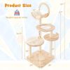 4-in-1 Large Wooden Cat Tower with Space Capsule Nest for Indoor Cats