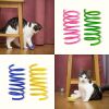 Cat Spring Toys, 4 Pack Cat Spiral Springs for Indoor Cats, Colorful & Durable Plastic Spring Coils Attract Cats to Swat, Bite