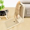Versatile L-shaped Vertical Cat Scratching Mat; Cat Scratcher Pad for Indoor Activity.