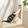 Versatile L-shaped Vertical Cat Scratching Mat; Cat Scratcher Pad for Indoor Activity.
