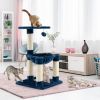 Multi-level Cat Tree with Scratching Posts and Cat Hammock