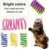 Cat Spring Toys, 4 Pack Cat Spiral Springs for Indoor Cats, Colorful & Durable Plastic Spring Coils Attract Cats to Swat, Bite