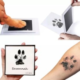Clean Touch Paw Print Ink Pad For Pets; 3.7x2.2in - Black - pack of 2 (Color: Black)